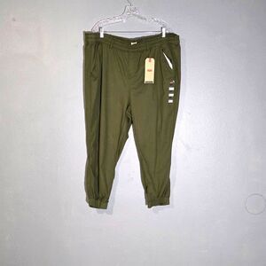 Levi's  Belted Joggers Womens Jet Set Relaxed Comfy Stretch Twill Pants sz 18W